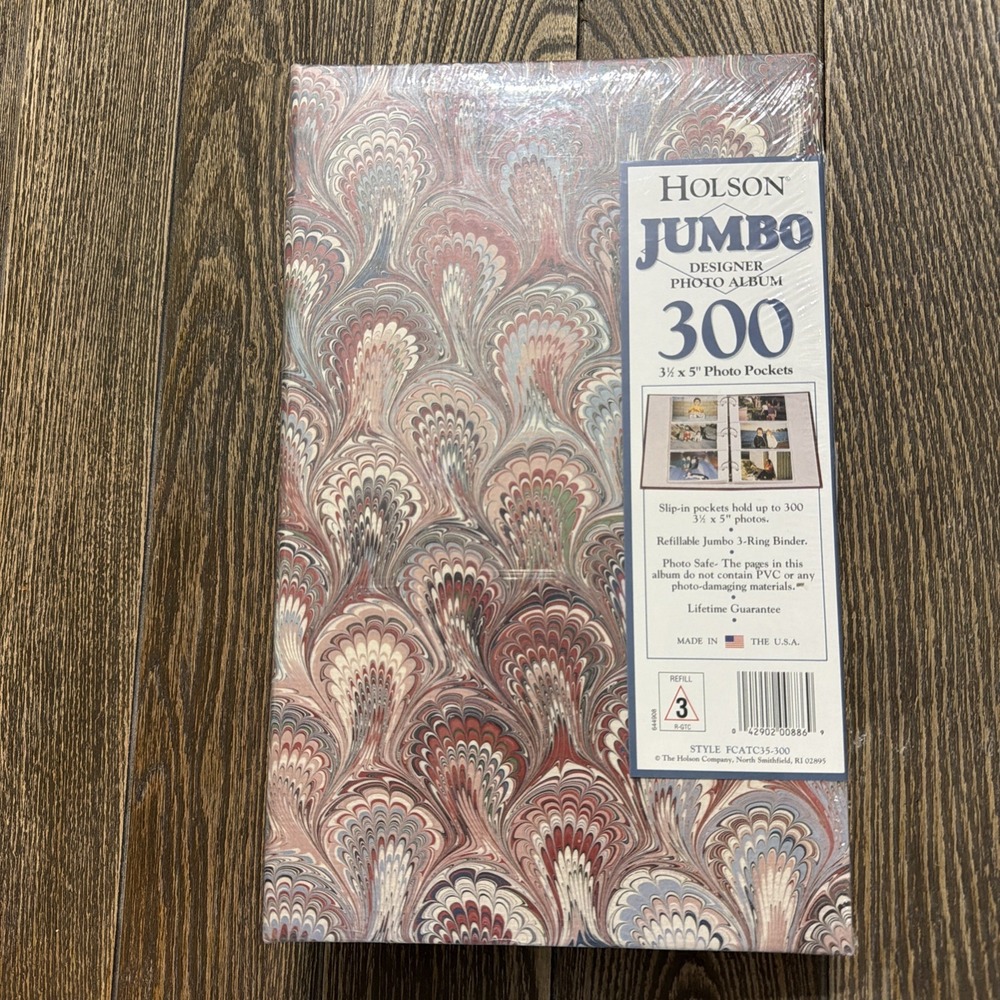 Holson Jumbo Photo Album 300 3.5 x 5 " Photo Pockets Dead Stock